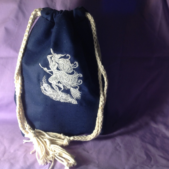 Machine Embroidered Witch Pouch - Picture 2 of 2